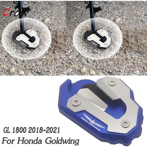 New For Honda Goldwing GL1800 Motorcycle Side Stand Enlarger Plate Kickstand Enlarge Foot shelf Gold Wing GL 1800 2018-2021 2020