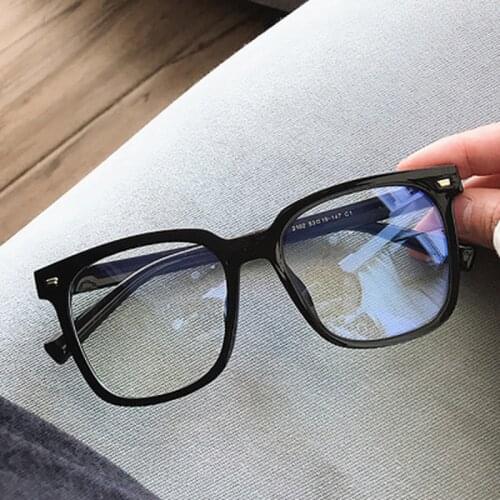 Anti Blue Light Glasses Blocking Filter Big Square Frame Glasses Men Women Super Light Frame Eyeglasses Clear Spectacles