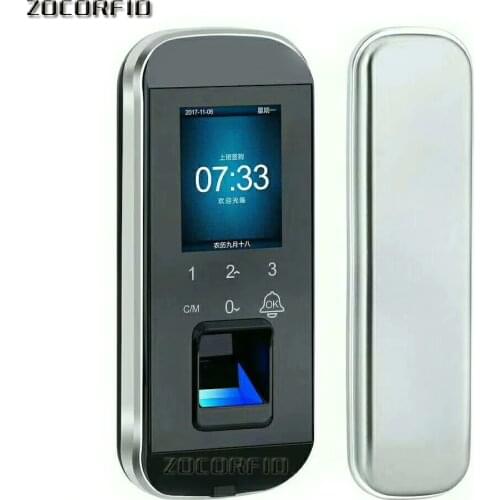 DIY Office Glass Safe Fingerprint Smart Lock Password Door Access Control System & Time Attendance Kits Electronic Door lock