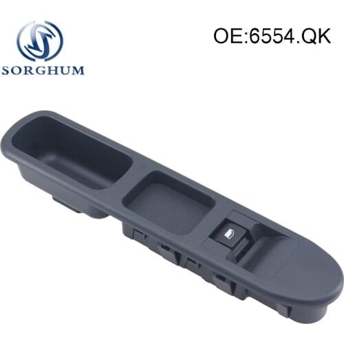 Passenger Side Power Master Control Window Switch 6554.QK For Peugeot 207 2007-2015
