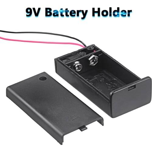 ON/OFF Switch PP3 Box 9V Battery Case Wire Lead Wire Cable With Holder Connection For DIY Power Supply Adapter Dock Holder