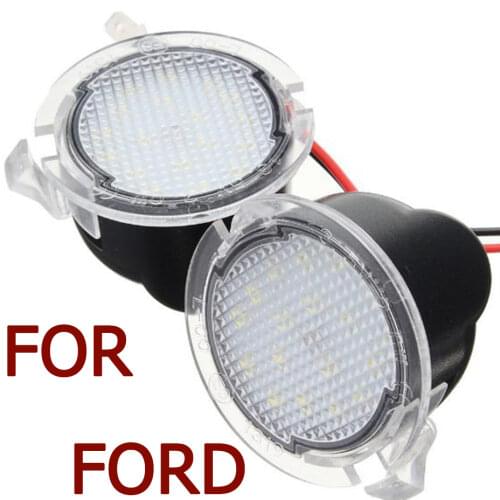 For Ford Edge Mondeo MK5 5 Fusion 2 Explorer Everest Mustang Car Rearview Mirror Plate Lights Lamp LED Lantern Auto Accessories