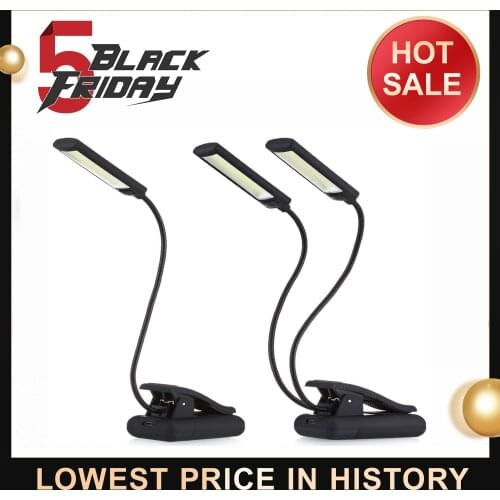 6W LED USB Dimmable Clip On Reading Light for Laptop Notebook Piano Bed Headboard Desk Portable Reading Night Light