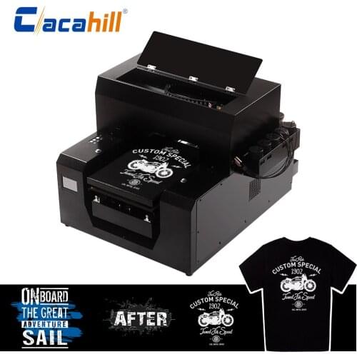 T-shirt printer A3 large format and high resolution fast coloring for packaging bags/cards/toy shell pattern printing