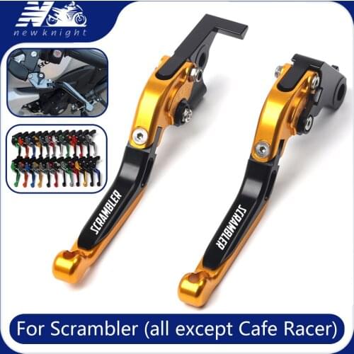 Motorcycle CNC Aluminum alloy Adjustable Foldable Brake Clutch Lever Accessories For Ducati Scrambler (all except Cafe Racer)
