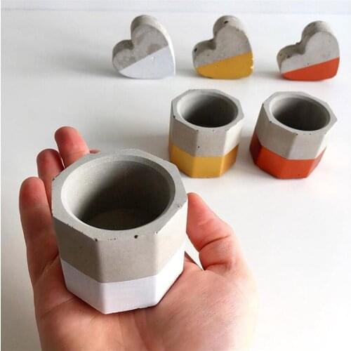3 Cavity Silicone Pot Mold Clay Concrete Succulent Flower Cement Pot Cup Mould