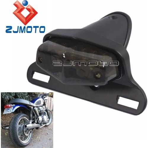 Black Motorcycle LED Tail Light Motorbike Lucas Taillight Rear Light Stop Light For Bonneville BSA Norton Scrambler