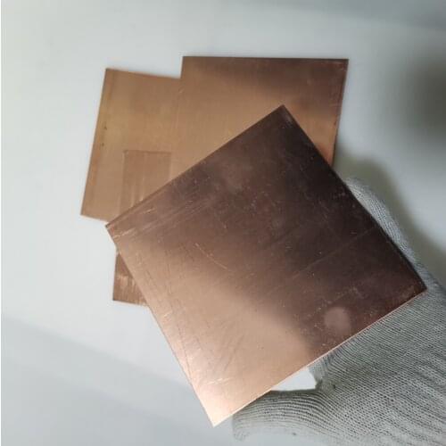 Thick 1.5mm x150mmx150mm Copper Sheet Plate Guillotine Cut Metal Copper Sheet 99.9% Copper CNC part Thermal Conductive Material