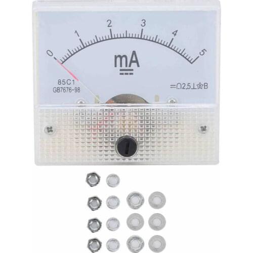 DC 1MA/5MA/10MA/30M/50MA/100MA 85C1 Pointer Current Panel Meter Measurement Devices Amperemeter Tester Gauge