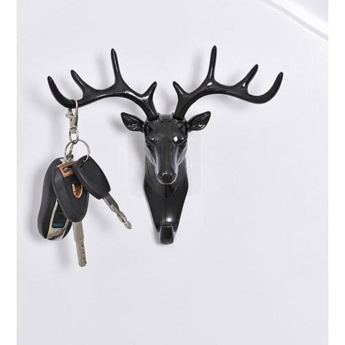 Hanger Keys Creative American Hanging Hook Holder Wall Home Strong Seamless Sticking Hook Decorative Hook Creative Antlers Hooks