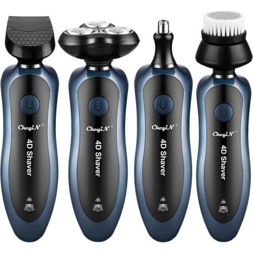 4 in 1 Electric Shaver Waterproof Razor Men Beard Sideburns Trimmer Rechargeable Ear Nose Hair Trimmer Facial Cleansing Brush 31