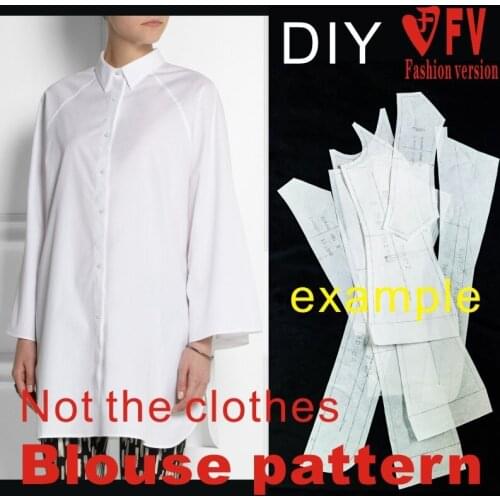 DIY handmade clothing cutting pattern design drawings custom fashion womens shirt pattern 1:1BCY-12