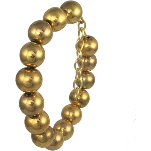 Bracelet 24k Gold-Painted Glass Beaded Handmade Woman Fashion Jewelry Made In Turkey