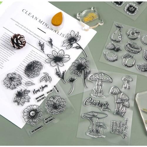 1pc Transparent Stamps with Different Patterns Scrapbooking Photo Album Paper Card DIY Craft Diary Silicone Seals
