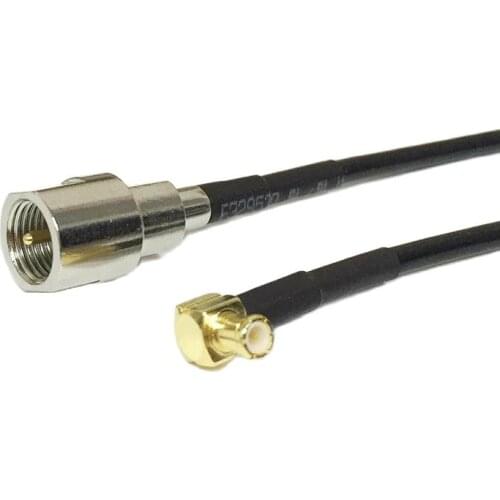 1PC RF Coaxial cable FME to MCX adapter FME male to MCX male right angle pigtail RG174 20cm 8"