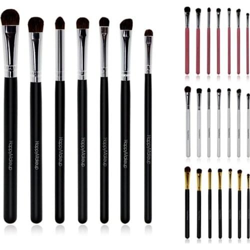 7 PCS HappyMakeup Makeup Brushes Pure Horse Eye Makeup Brush Smokey Makeup Eye Shadow Brush dfdf