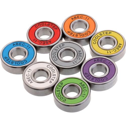 8Pcs Mixed Color ABEC 11 LONGBOARD SKATEBOARD BEARINGSRoller Skate Bearing