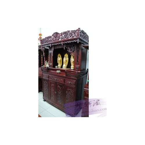 Artwin pear wood cabinet door with three-dimensional shrine Buddha shrines of antique furniture and solid wood t