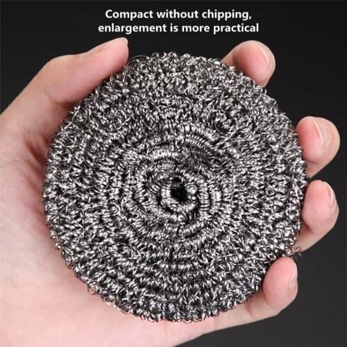 Household Kitchen Decontamination Cleaning Ball Stainless Steel Non-slagging Steel Wire Ball Good Quality and Strong Elasticity