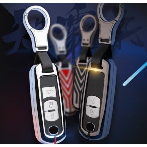Car Key Case for Mazda 3 6 Keychain Key Ring Chain Holder Cover for Mazda BL BM GJ Atenza Axela CX-5 CX5 KE KF CX3 CX7 CX9 MX5