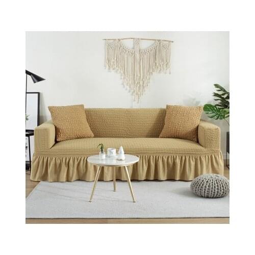 Nordic Elastic Sofa Cover Jacquard Skirt plaid Slipcover for Living Room Armchair Couch all-inclusive Sofa Covers 1/2/3/4 Seater