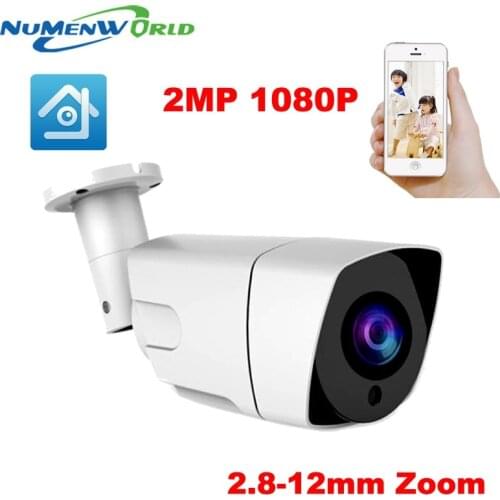 Full HD Digital WDR 3X Auto Zoom 2.8mm-12mm Motorized Lens IP Camera 1080P IR Bullet Outdoor Security Camera IP 42PCS LED Xmeye