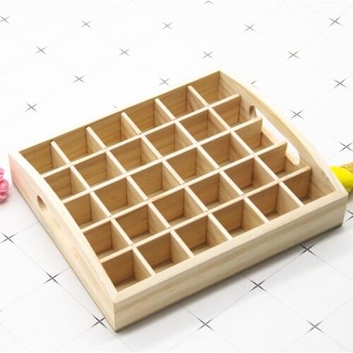 Solid Wood Essential Oil Storage Box High-Grade Essential Oil Case Essential Oil Display Stand Organizer Essential Oil Storage