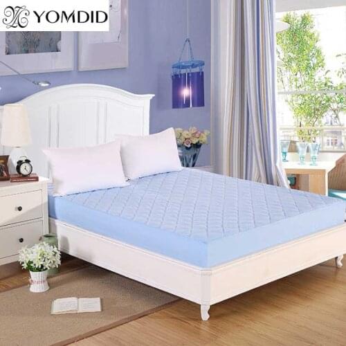 Mattress Pad Solid Thick Matress Cover 6 Colors Offer Mattress Protector Proof Dust Mite Permeable Cover For Mattress Home Decor