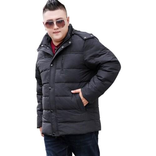 2018 New Winter Park Hooded jacket Mens Warm Black jacket Fashion Casual long section Oversized 8XL 9XL 10XL Gray jacket