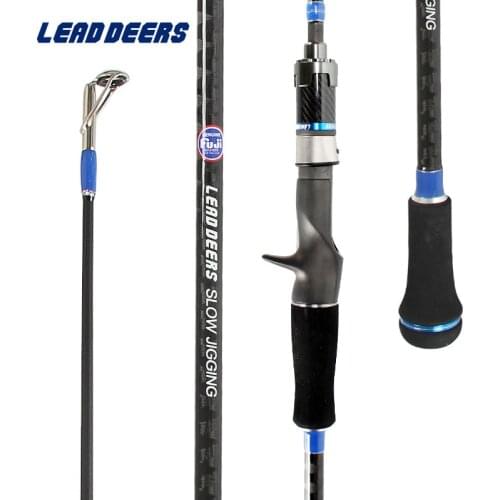 Leaddeers Japan Full Fuji Guides Slow Jigging Rod 1.9M Lure 40-180g PE 0.8-2.5 Spinning/Casting light jigging rod test 12kgs