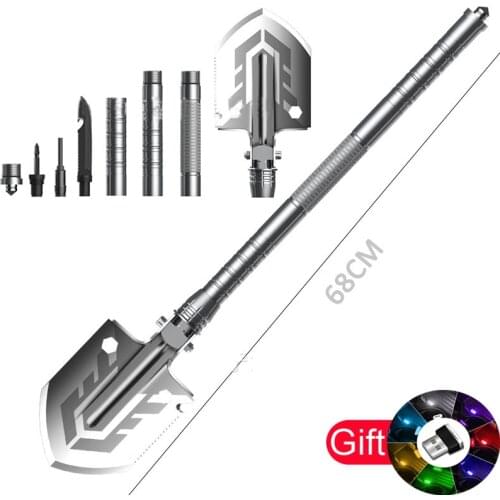 Multifunctional Car Snow Shovel Wild Camping Survival Tool Garden Shovel Defensive Stick Outdoor Work Shovel Car Repair Tool