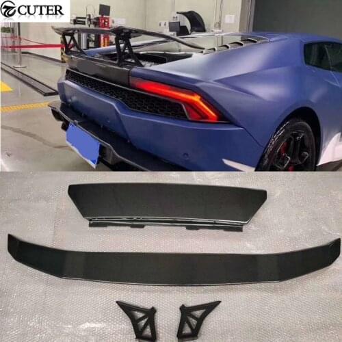 LP610 LP610-4 LP580 V style Carbon Fiber FRP Rear Trunk Spoiler Lip Wing For Lamborghini Huracan LP610-4 2015