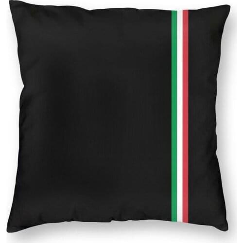 Minimalist Italian Flag Cushion Cover 40x40 Home Decorative 3D Printing Italy Patriotic Throw Pillow Case for Living Room