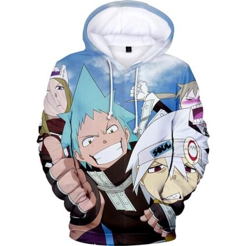 Soul Eater 3D Anime Print Hoodie Men Women Fashion Sweatshirt Soul Eater 3D Harajuku Comfortable Autumn Casual Pullover Tops