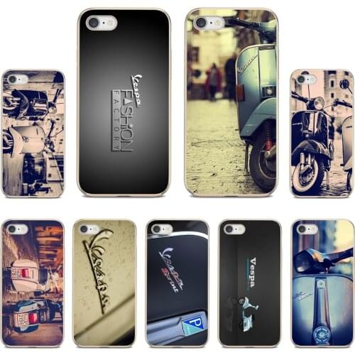 Blue-Vespa-7-Italian-pedal-motorcycle Soft Cases Covers For Huawei Nova 2 2i 3 3i Y3 Y5 Y6 Y7 Y9 Prime 2015 2016 2017 2018 2019