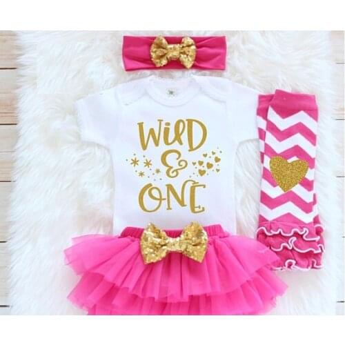 Custom WILD ONE 1st birthday Newborn infant bodysuit onepiece bloomer leggings romper Outfit Sets baby shower party favors