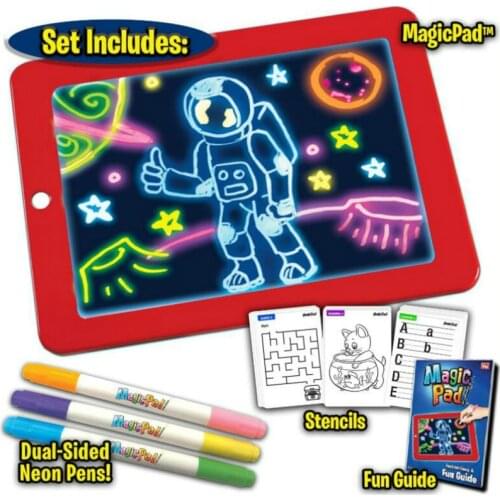 Drawing Toys 3D Magic Drawing Pad 8 Light Effects Puzzle Board 3D Sketchpad Tablet Creative Kids Pen Gift LEDs Lights Glow Art
