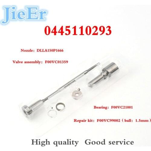 DEFUTE Common rail injector overhaul kits DLLA150P1666(0433172022), F00VC01359 C99002 to repair injector 0445110293(1112100-E06)