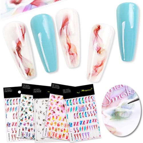 5pcs/set Nails Sticker Nail Art Decorations Flowers Decals Water Transfer Sliders for Woman Manicures Wraps