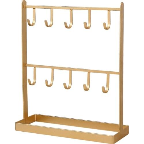 Tabletop Iron Jewelry Jewelry Earring Hanger Necklace Ring Earring Earring Shelf Display Shelf Porch Key Rack