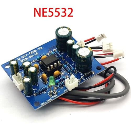 NE5532 DC12-35V Pre-Amplification Tone Board Front Board Exchangeable Op Amp Single Power Supply