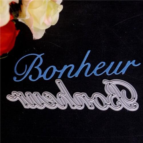 New French Text Word Metal Cutting Dies Cut Die Mold Scrapbook Paper Craft Knife Mould Blade Punch Stencils Dies