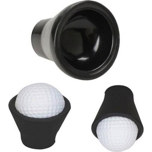 New Black Golf Putter Sucker Finger Ball Retriever Rubber Golf Ball Pick up Training Aids