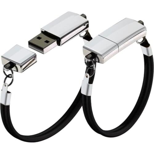 New Metal Leather Bracelet USB2.0 flash drive Custom LOGO 2GB 4GB 8GB 16GB 32GB 64GB