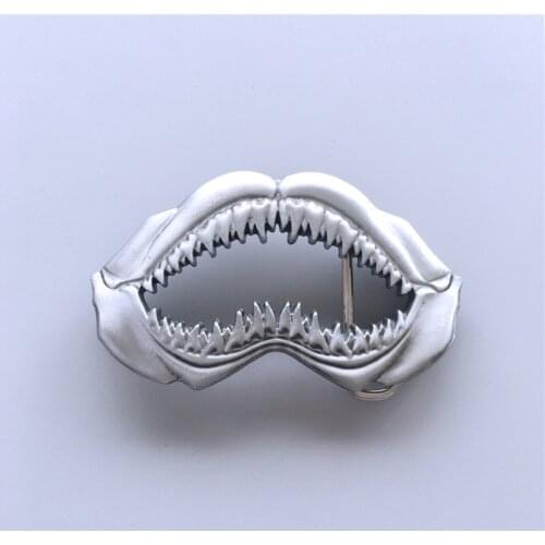 New Vintage Sculpting Shark Teeth Belt Buckle Gurtelschnalle Boucle de ceinture