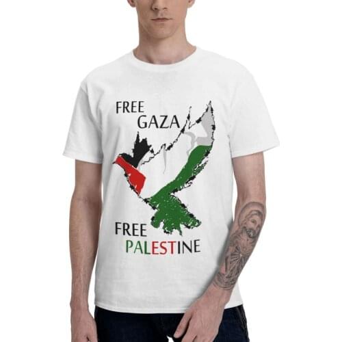Free Gaza Bird Symbol Free Palestine Tshirt Men Harajuku Tee Tops Cotton T Shirt Short Sleeve Palestinian T-shirt Gift Clothing