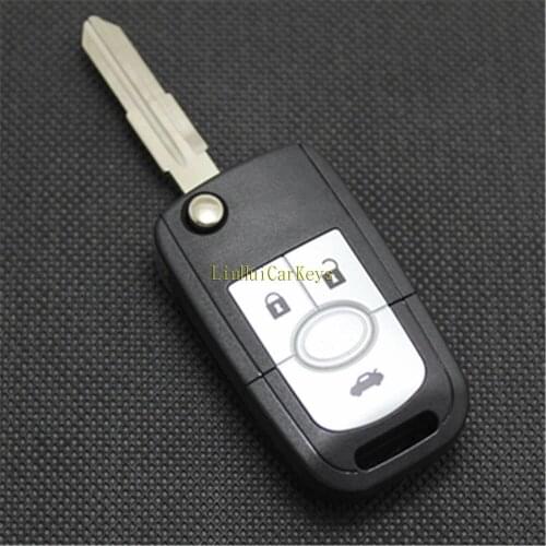 PINECONE for BUICK EXCELLE 06 07 08 Flip Folding Key 4 Button Uncut Blank Brass Blade Original Replace Remote ABS Key Shell 1 PC