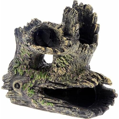 Resin ornaments fish tank crystal house sink hollow tree hole aquarium decoration castle artificial rock aquarium