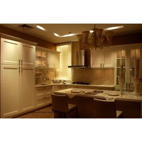 PVC/vinyl kitchen cabinet(LH-PV039)