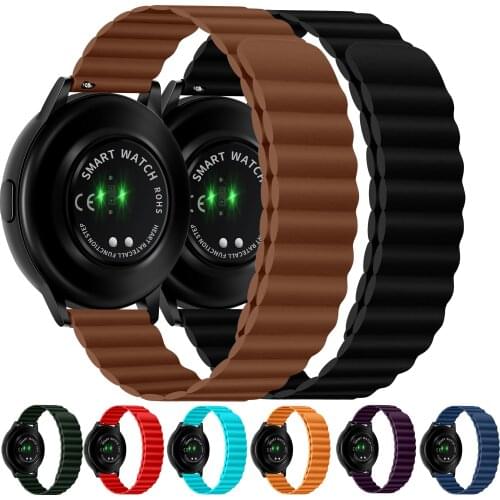 Leather Magnetic Watch Strap for Samsung Galaxy Watch 42/46mm/active2 Loop Bracelet Huawei Gt 2-2e-pro 20mm 22mm Watchband Wrist